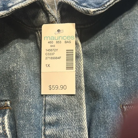 maurices womens denim jacket size 1X NWT - Picture 7 of 8